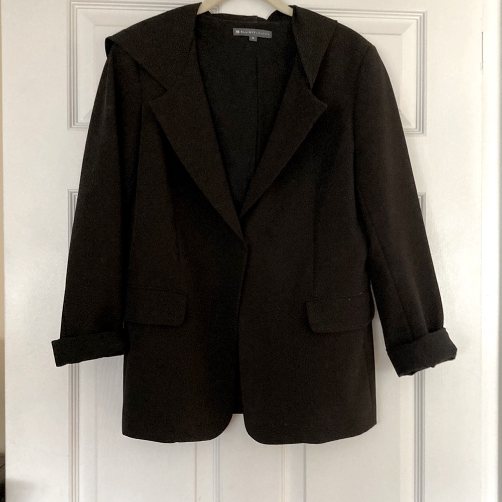 Black Hooded Blazer
